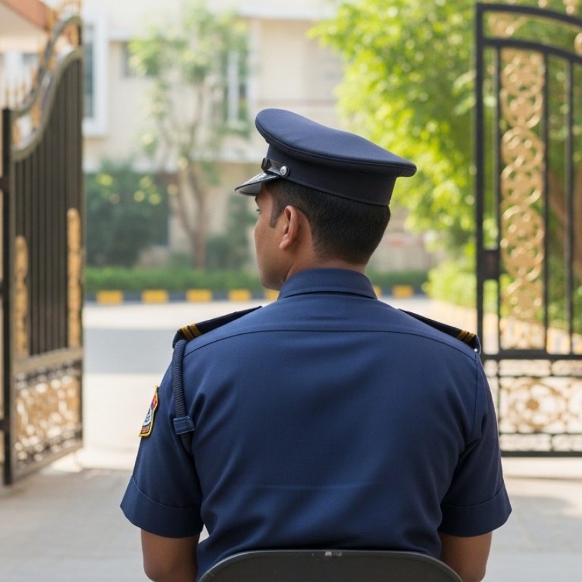 Sitting on Chair at Gate